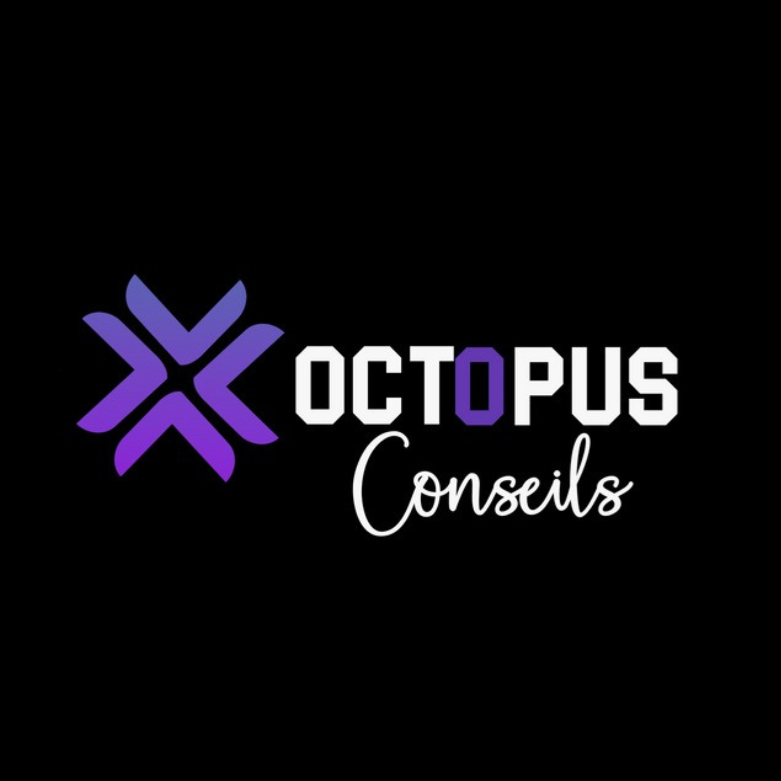 Logo fond noir Octopus Conseils